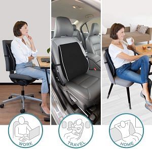 Buy 4V1 Orthopedic backrest Lumbar Support Pillow for Chair Car Backrest  Cushion for Back Pain - UNISEX - BKRS-BLU-8 Online at Best Prices in India  - JioMart.